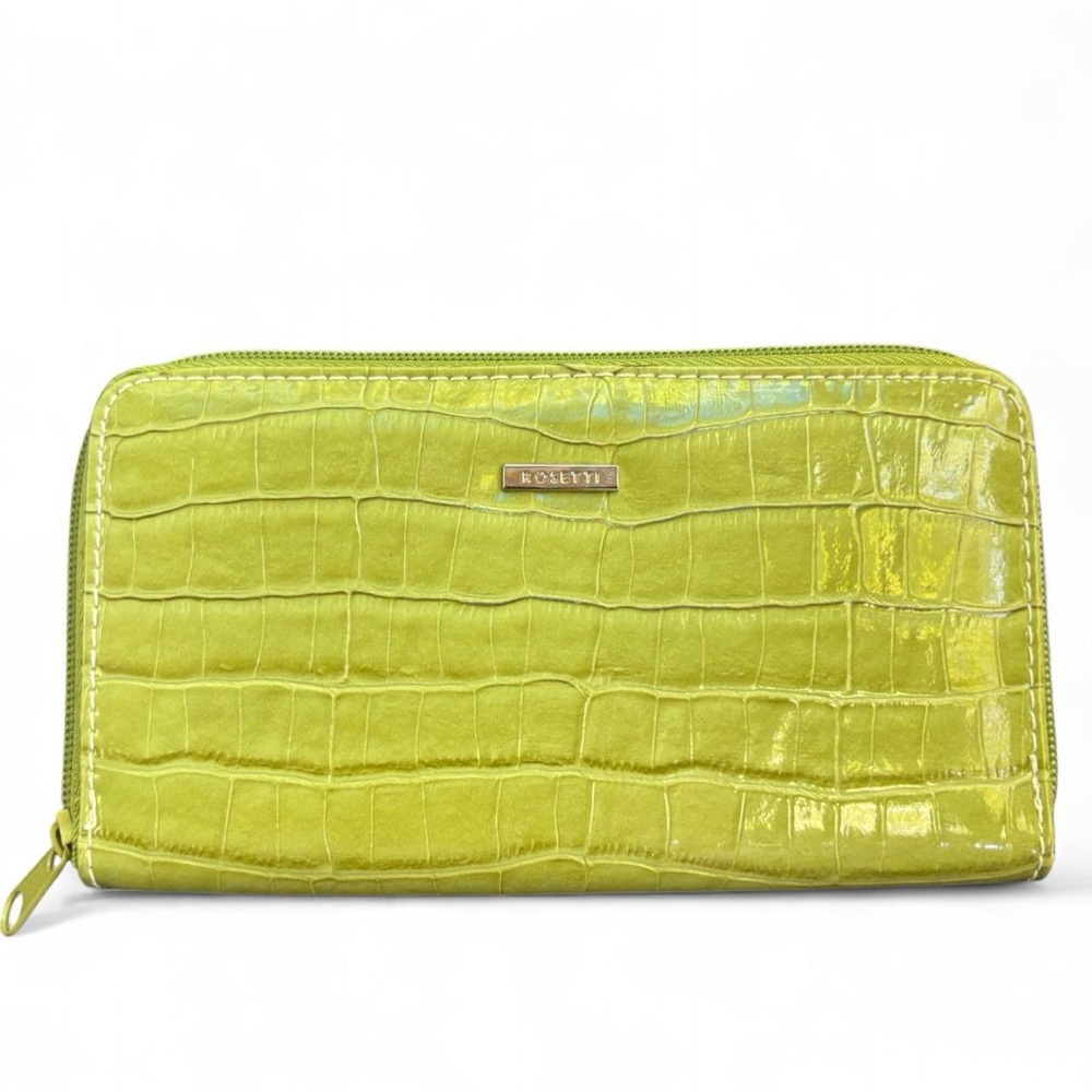 Rosetti Lime Green Crocodile Embossed Wallet